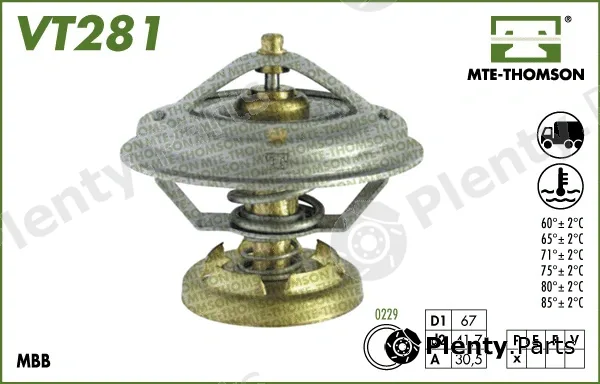 Mte-Thomson VT281.80 — Thermostat, coolant
