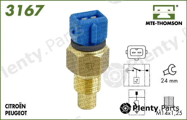 Mte-Thomson 3167 — Sensor, coolant temperature