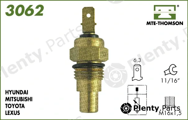 Mte-Thomson 3062 — Sensor, coolant temperature