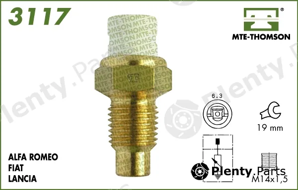 Mte-Thomson 3117 — Sensor, coolant temperature