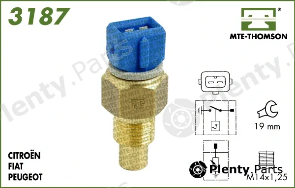 Mte-Thomson 3187 — Sensor, coolant temperature