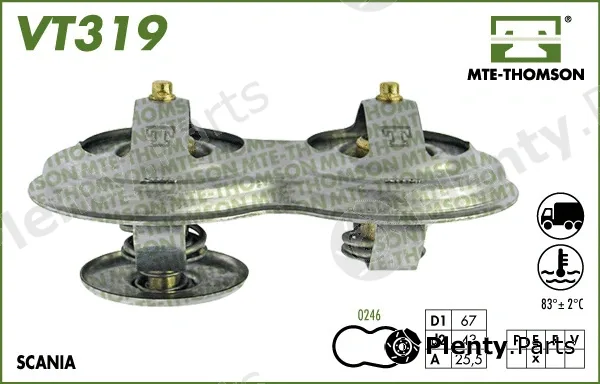 Mte-Thomson VT319.75 — Thermostat, coolant