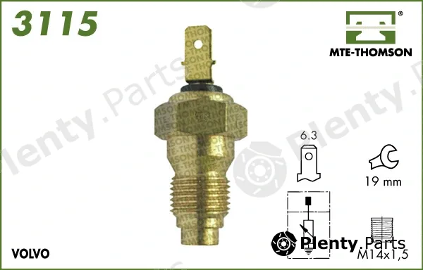 Mte-Thomson 3115 — Sensor, coolant temperature
