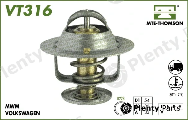 Mte-Thomson VT316.80 — Thermostat, coolant