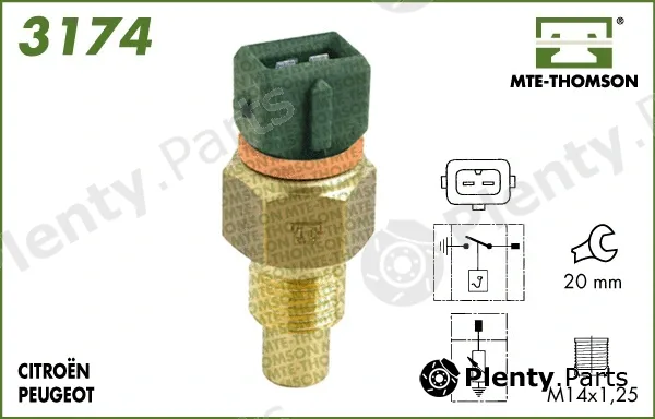 Mte-Thomson 3174 — Sensor, coolant temperature