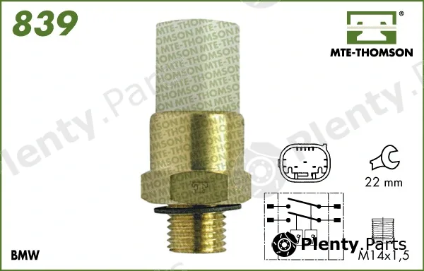 Mte-Thomson 839 — Temperature Switch, radiator fan