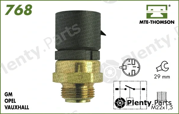 Mte-Thomson 768.100/95 — Temperature Switch, radiator fan