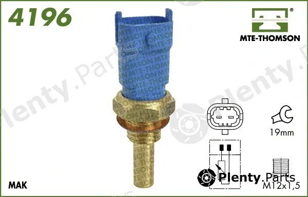 Mte-Thomson 4196 — Sensor, coolant temperature