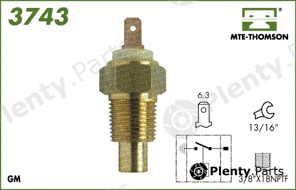 Mte-Thomson 3743 — Temperature Switch, radiator fan
