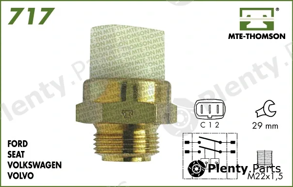 Mte-Thomson 717.75/82 — Temperature Switch, radiator fan