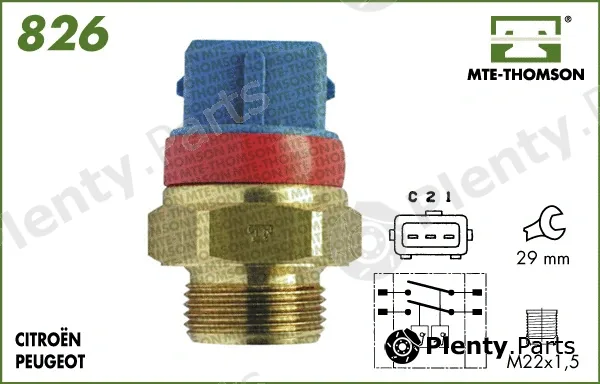 Mte-Thomson 826.97/100 — Temperature Switch, radiator fan
