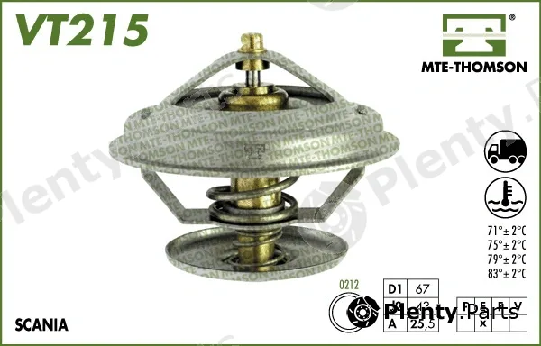 Mte-Thomson VT215.75 — Thermostat, coolant