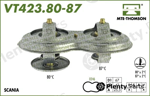 Mte-Thomson VT423.80/87 — Thermostat, coolant