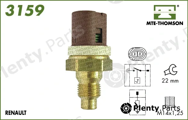 Mte-Thomson 3159 — Sensor, coolant temperature