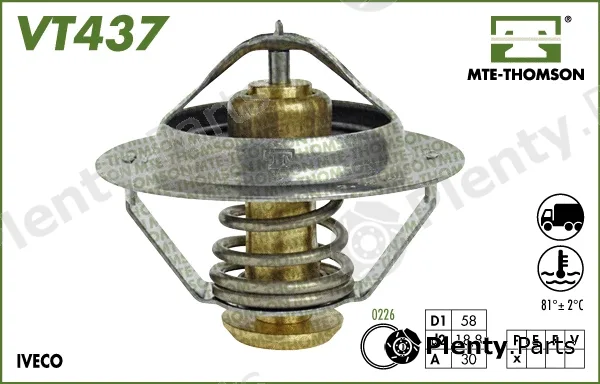 Mte-Thomson VT437.88 — Thermostat, coolant