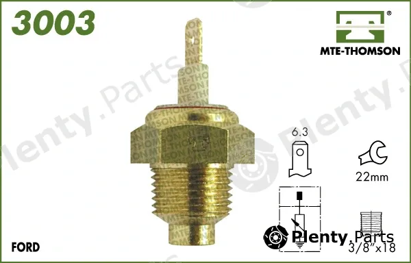 Mte-Thomson 3003 — Sensor, coolant temperature