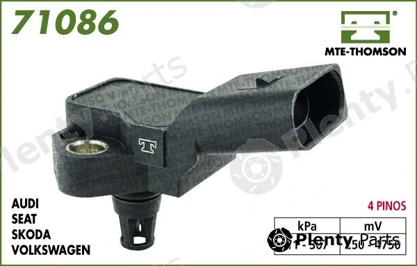 Mte-Thomson 71086 — Sensor, intake manifold pressure