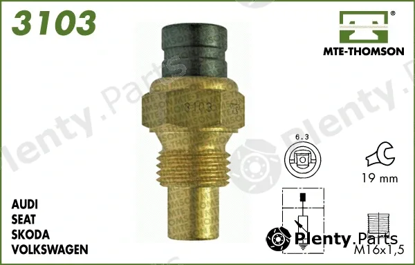 Mte-Thomson 3103 — Sensor, coolant temperature