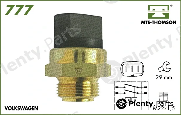 Mte-Thomson 777.92/102 — Temperature Switch, radiator fan