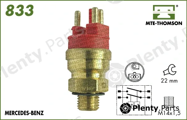 Mte-Thomson 833 — Temperature Switch, radiator fan