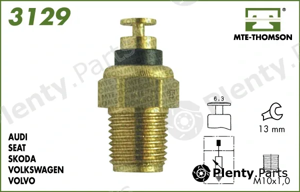 Mte-Thomson 3129 — Sensor, coolant temperature