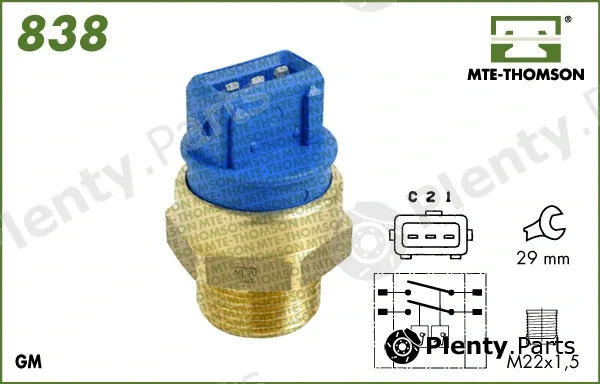 Mte-Thomson 838.110/120 — Temperature Switch, radiator fan
