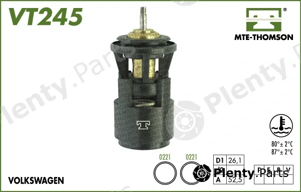 Mte-Thomson VT245.80 — Thermostat, coolant
