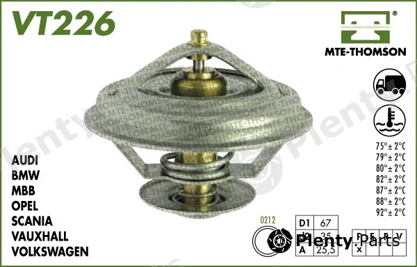 Mte-Thomson VT226.82 — Thermostat, coolant