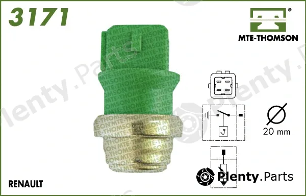 Mte-Thomson 3171 — Sensor, coolant temperature