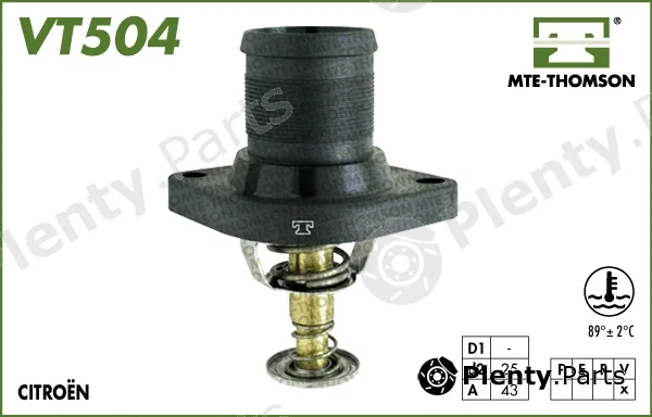 Mte-Thomson VT504.80 — Thermostat, coolant