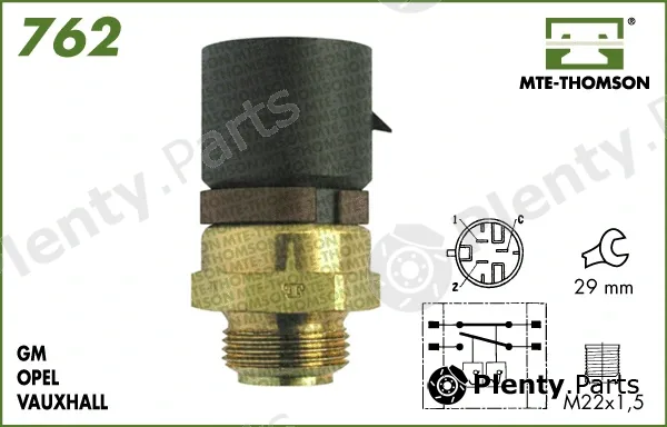 Mte-Thomson 762.105/120 — Temperature Switch, radiator fan