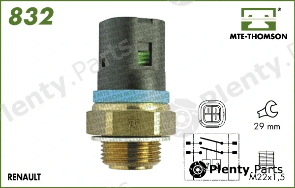 Mte-Thomson 832 — Temperature Switch, radiator fan
