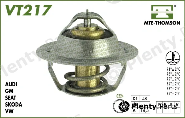 Mte-Thomson VT217.87 — Thermostat, coolant