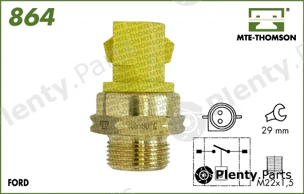Mte-Thomson 864.95/90 — Temperature Switch, radiator fan