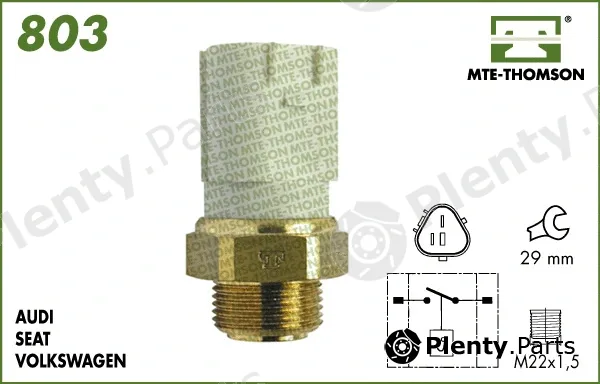 Mte-Thomson 803.95/90 — Temperature Switch, radiator fan