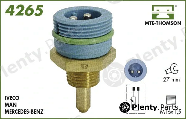 Mte-Thomson 4265 — Sensor, coolant temperature