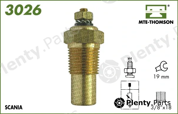Mte-Thomson 3026 — Sensor, coolant temperature