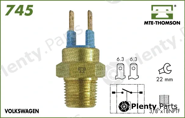 Mte-Thomson 745 — Temperature Switch, radiator fan