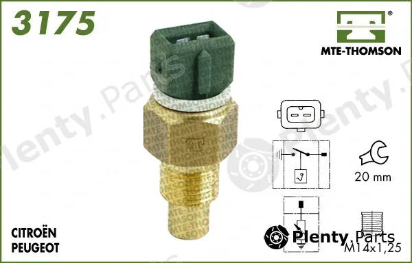 Mte-Thomson 3175 — Sensor, coolant temperature
