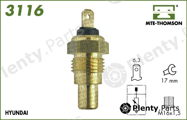 Mte-Thomson 3116 — Sensor, coolant temperature