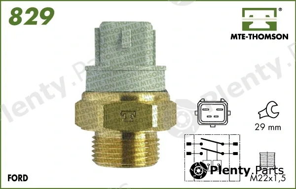 Mte-Thomson 829.100/110 — Temperature Switch, radiator fan