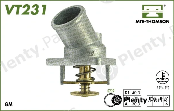 Mte-Thomson VT231.92 — Thermostat, coolant