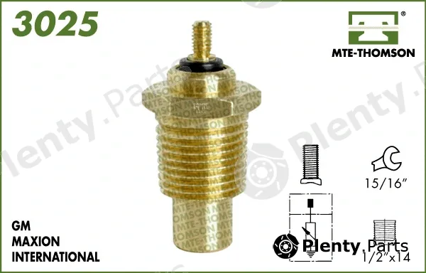 Mte-Thomson 3025 — Sensor, coolant temperature