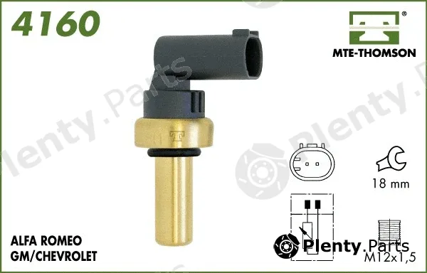 Mte-Thomson 4160 — Sensor, coolant temperature