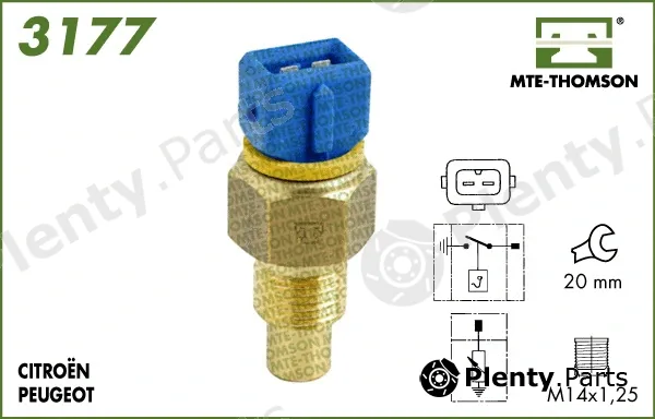Mte-Thomson 3177 — Sensor, coolant temperature