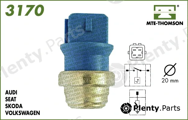 Mte-Thomson 3170 — Sensor, coolant temperature