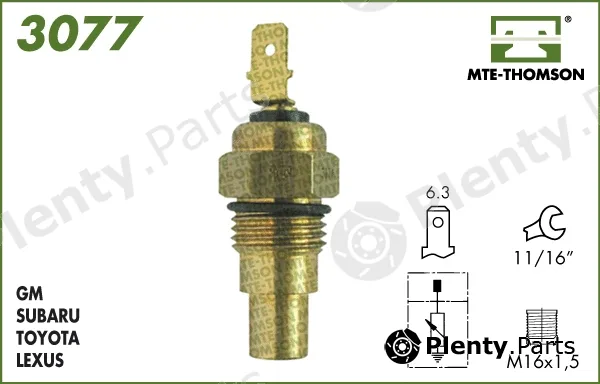 Mte-Thomson 3077 — Sensor, coolant temperature
