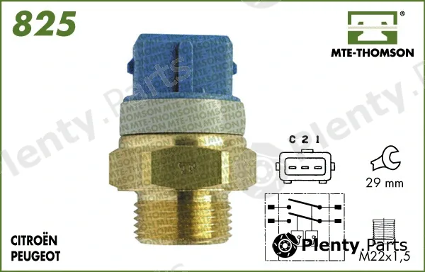 Mte-Thomson 825.92/97 — Temperature Switch, radiator fan