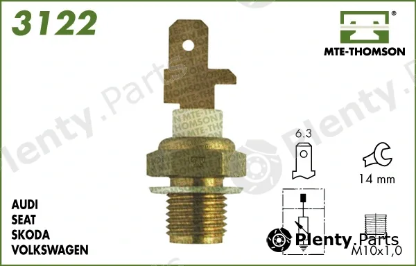 Mte-Thomson 3122 — Sensor, coolant temperature
