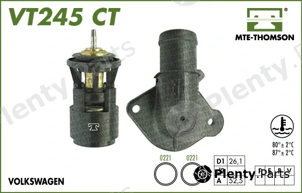 Mte-Thomson VT245.80CT — Thermostat, coolant